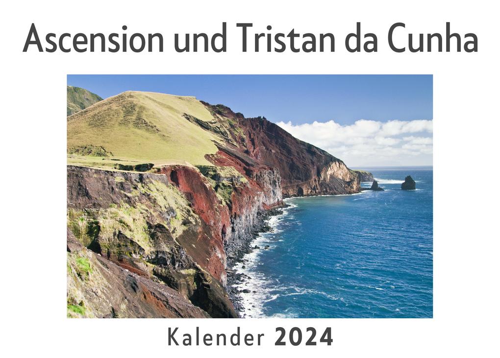 Ascension und Tristan da Cunha (Wandkalender 2024 Kalender DIN A4 quer Monatskalender im Querformat mit Kalendarium Das perfekte Geschenk)
