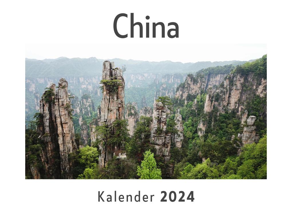 China (Wandkalender 2024 Kalender DIN A4 quer Monatskalender im Querformat mit Kalendarium Das perfekte Geschenk)