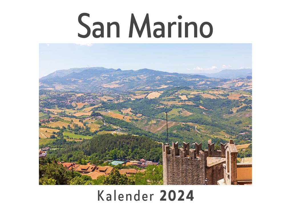 San Marino (Wandkalender 2024 Kalender DIN A4 quer Monatskalender im Querformat mit Kalendarium Das perfekte Geschenk)