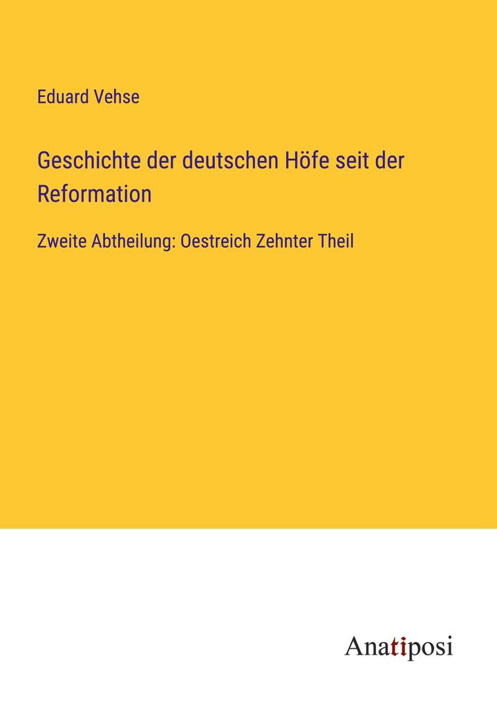 Geschichte der deutschen Höfe seit der Reformation