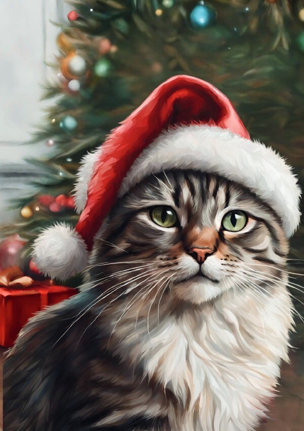 Katzen Notizheft Weihnachten Süßes Katze Notizbuch mit 55 Motivationssprüchen Geschenkidee für Katze