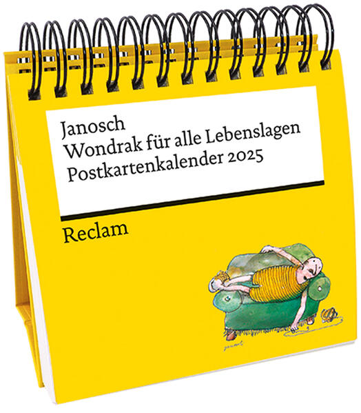 Janosch: ‘Wondrak für alle Lebenslagen‘ (Postkartenkalender 2025) | Mit Zitaten und Illustrationen von Janosch
