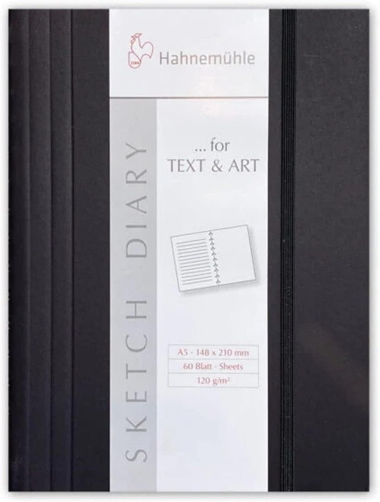 Hahnemühle Papier Sketch Diary Black DIN A5 120 g/m²