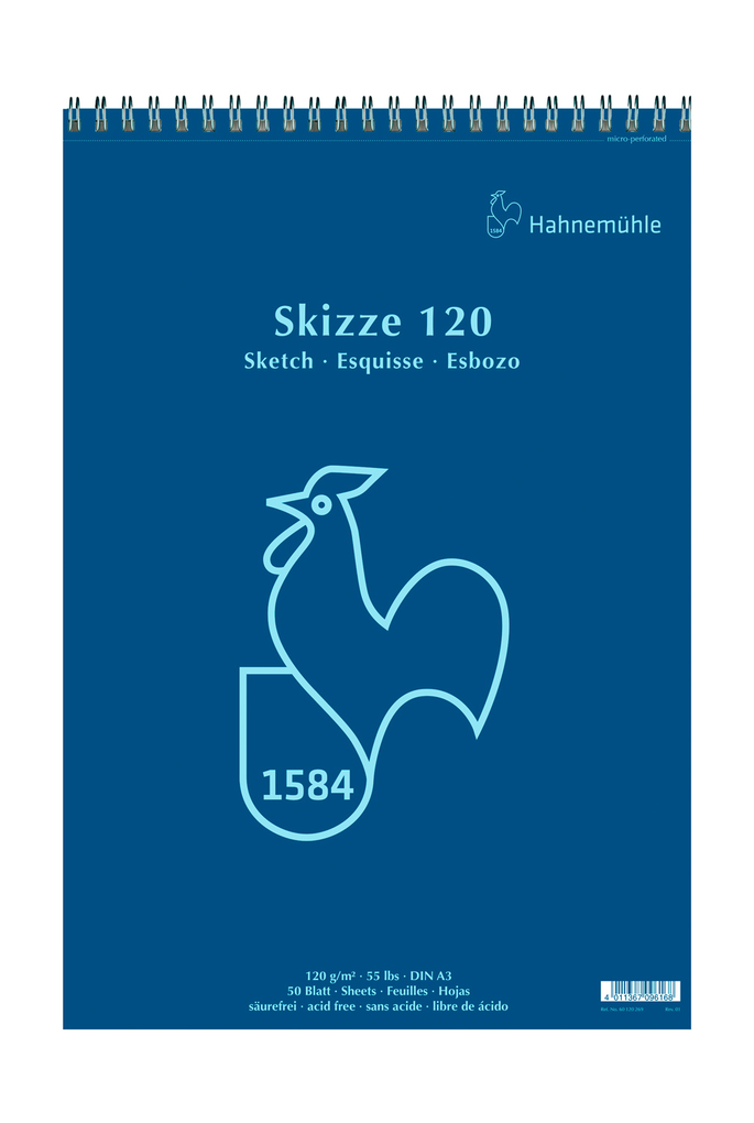 Hahnemühle Papier Skizze 120 DIN A 3 120 g/m²