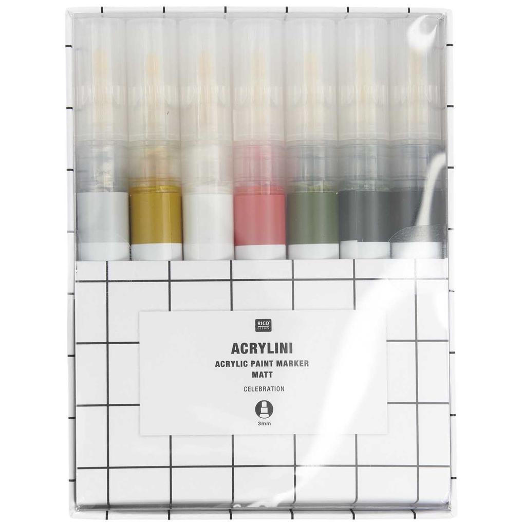 Acrylini Marker Set Celebration 7 Farben