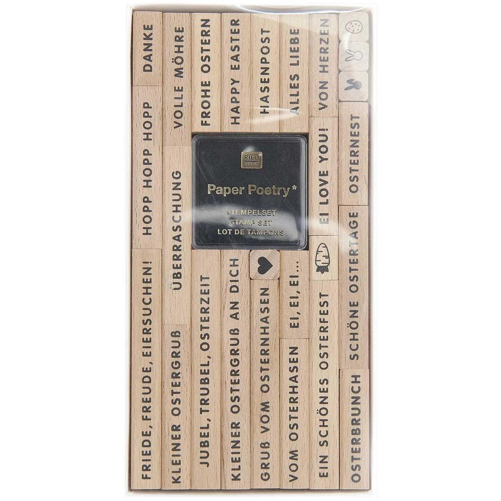 Stempelset Frohe Ostern FSC 100% 26 Stempel
