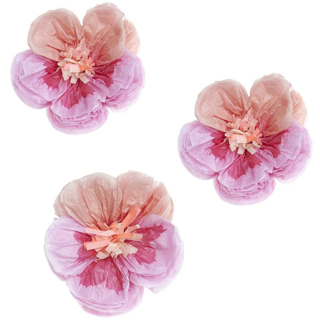 Seidenpapierblumen Stiefmütterchen Pink S FSC MIX Ø 11 cm 3 Stk