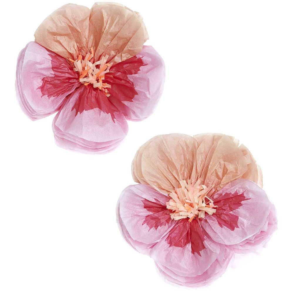 Seidenpapierblumen Stiefmütterchen Pink M FSC MIX Ø 20 cm 2 Stk