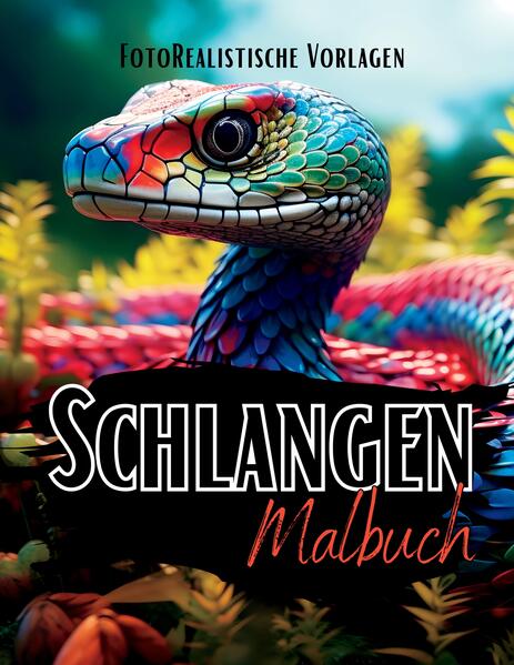 Schlangen Malbuch 'Fotorealistisch'.