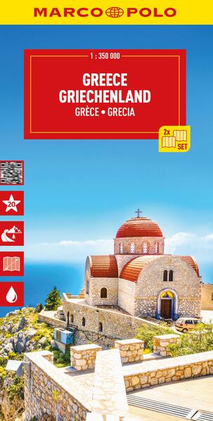 MARCO POLO Reisekarte Griechenland (2-Karten-Set) 1:350.000