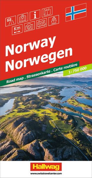 Hallwag Strassenkarte Norwegen 1:750.000