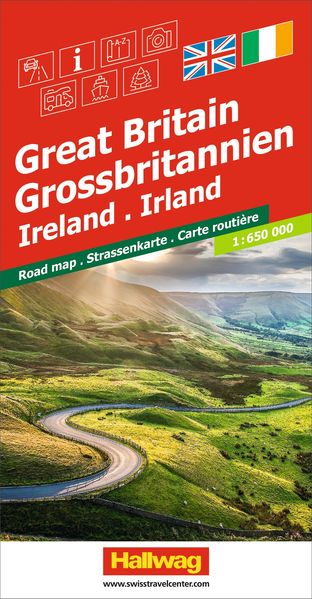 Hallwag Strassenkarte Grossbritannien Irland 1:650.000