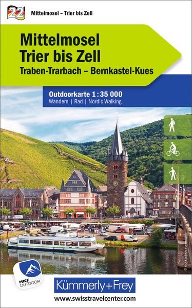 Kümmerly+Frey Outdoorkarte Deutschland 22 Mittelmosel Trier bis Zell 1:35.000