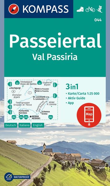 Kompass Karten GmbH Kompass Wanderkarte 044 Passeiertal / Val Passiria 1, 25.000