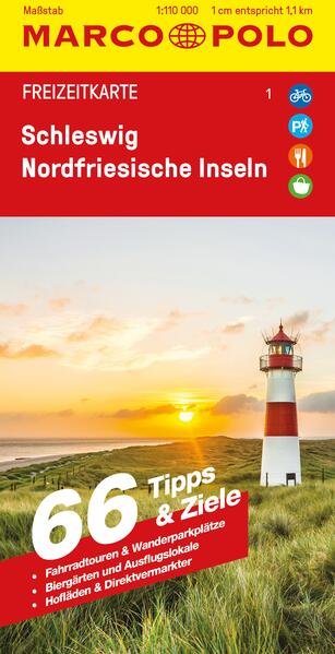 MARCO POLO Freizeitkarte 1 Schleswig Nordfriesische Inseln 1:110.000