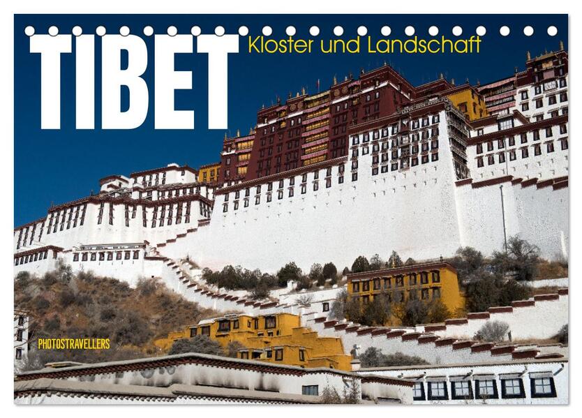Tibet - Kloster und Landschaft (Tischkalender 2024 DIN A5 quer) CALVENDO Monatskalender