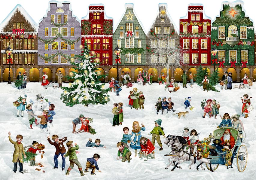 Coppenrath - Edition Barbara Behr - Weihnachtsstraße A3 Wand-Adventskalender