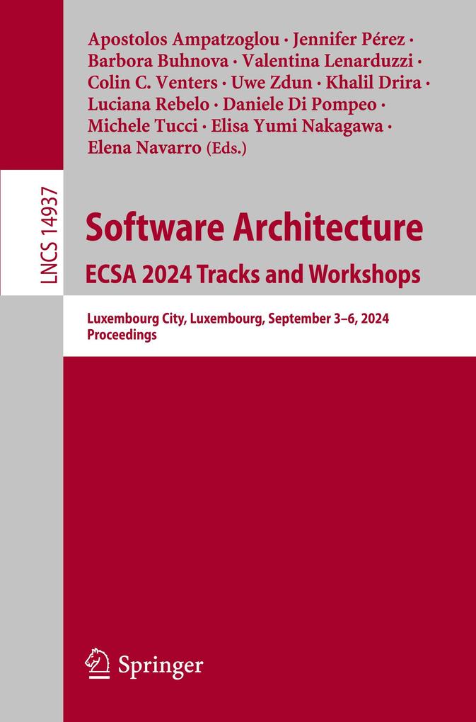 Software Architecture. ECSA 2024 Tracks and Workshops