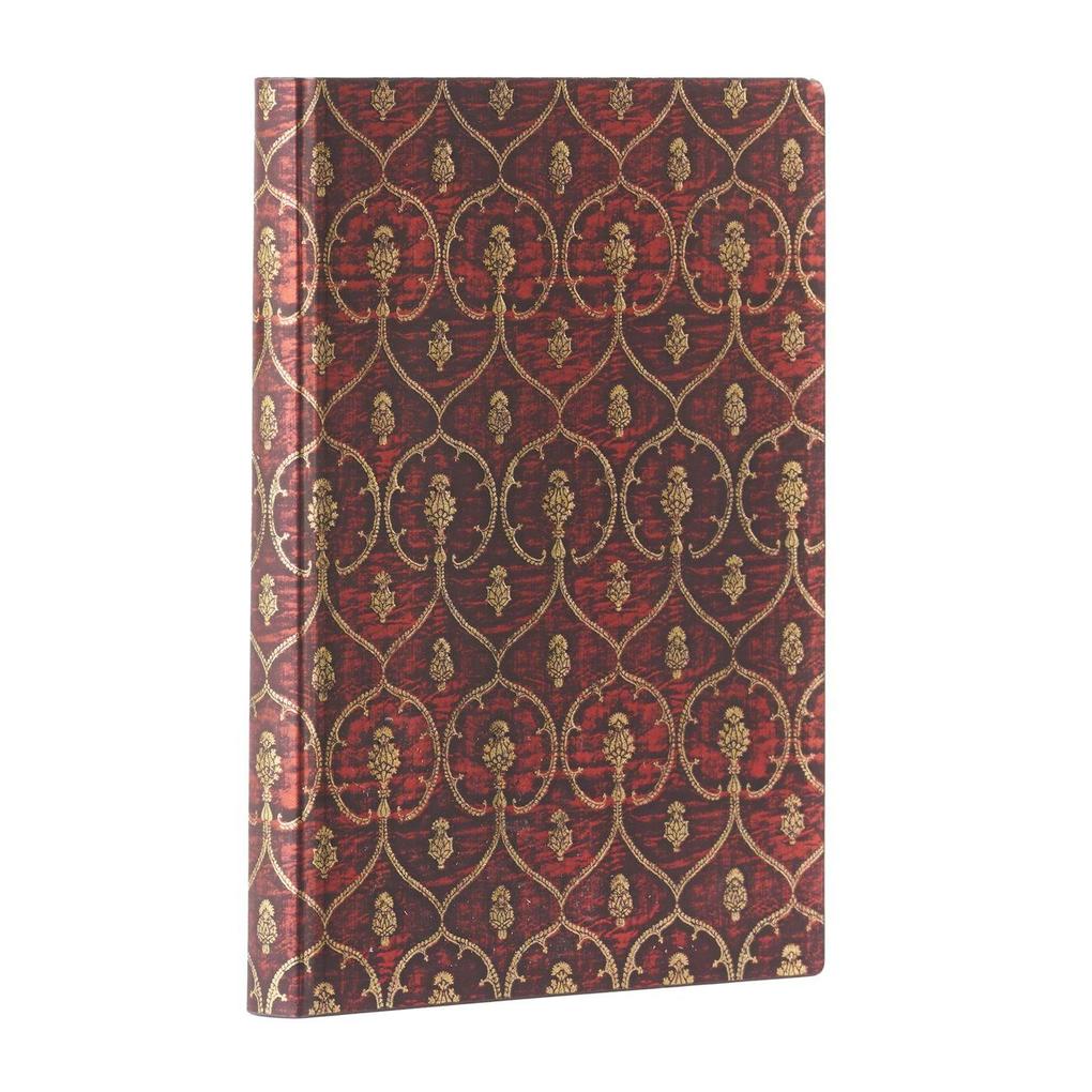 Paperblanks Red Velvet Softcover Flexi MIDI Lined Elastic Band Closure 176 Pg 100 GSM