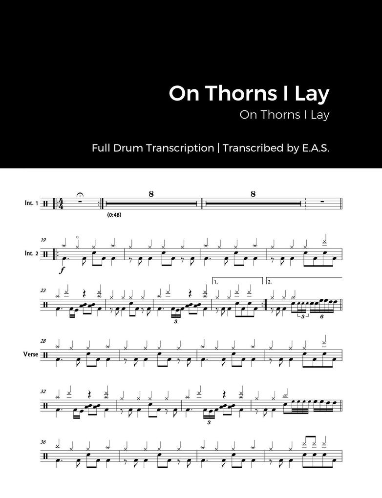 On Thorns I Lay - On Thorns I Lay (Full Album Drum Transcriptions)