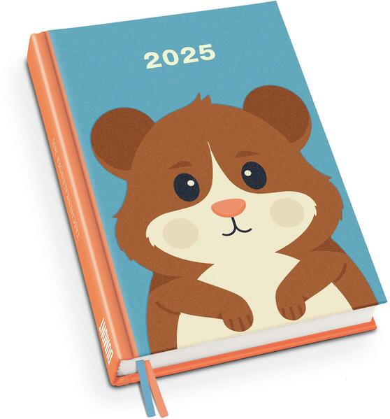 Hamster Taschenkalender 2025 - Tier-Illustration von Dawid Ryski - Terminplaner mit Wochenkalendarium - Format 113 x 163 cm