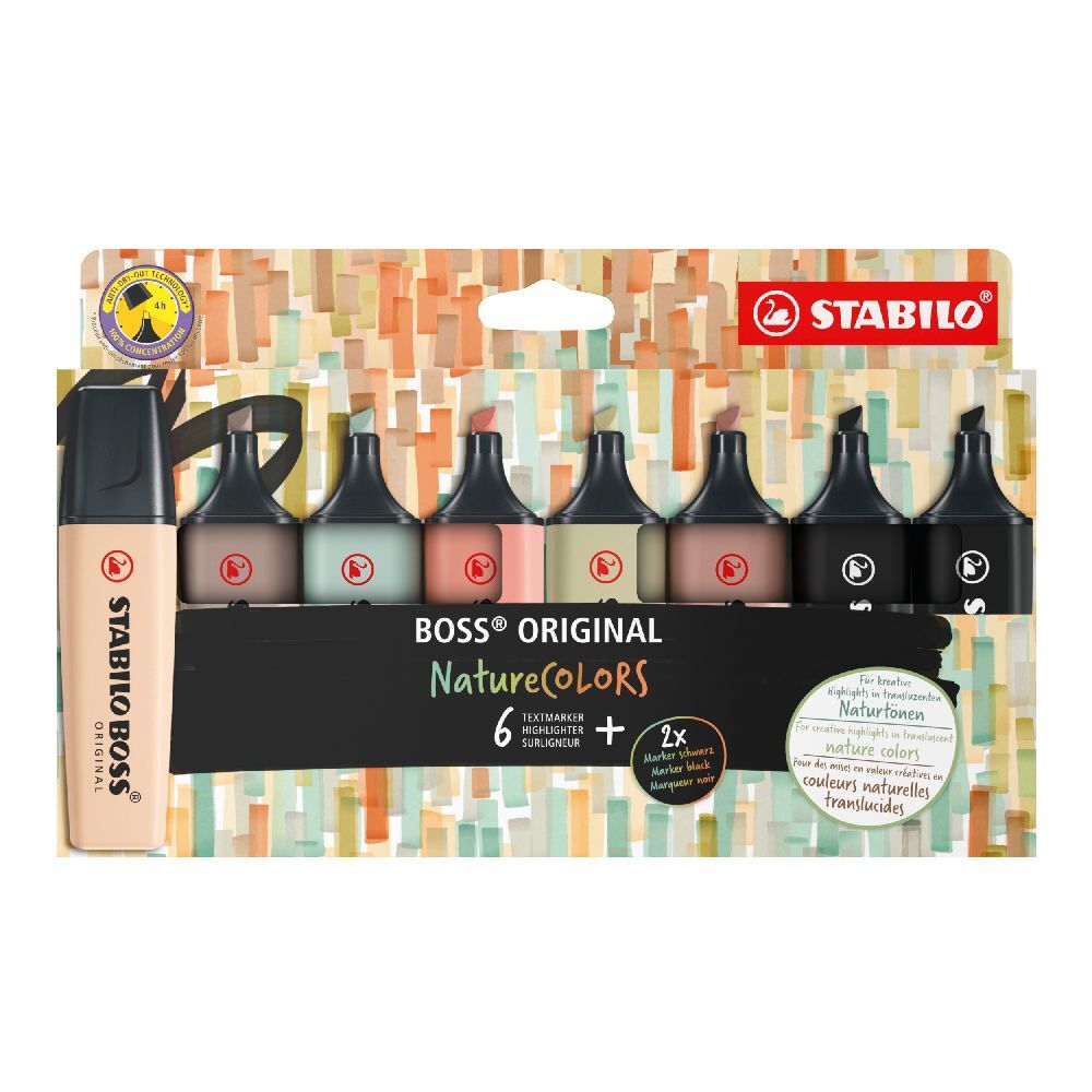 STABILO BOSS ORIGINAL NatureCOLORS Highlighter Marker Assorted Colours