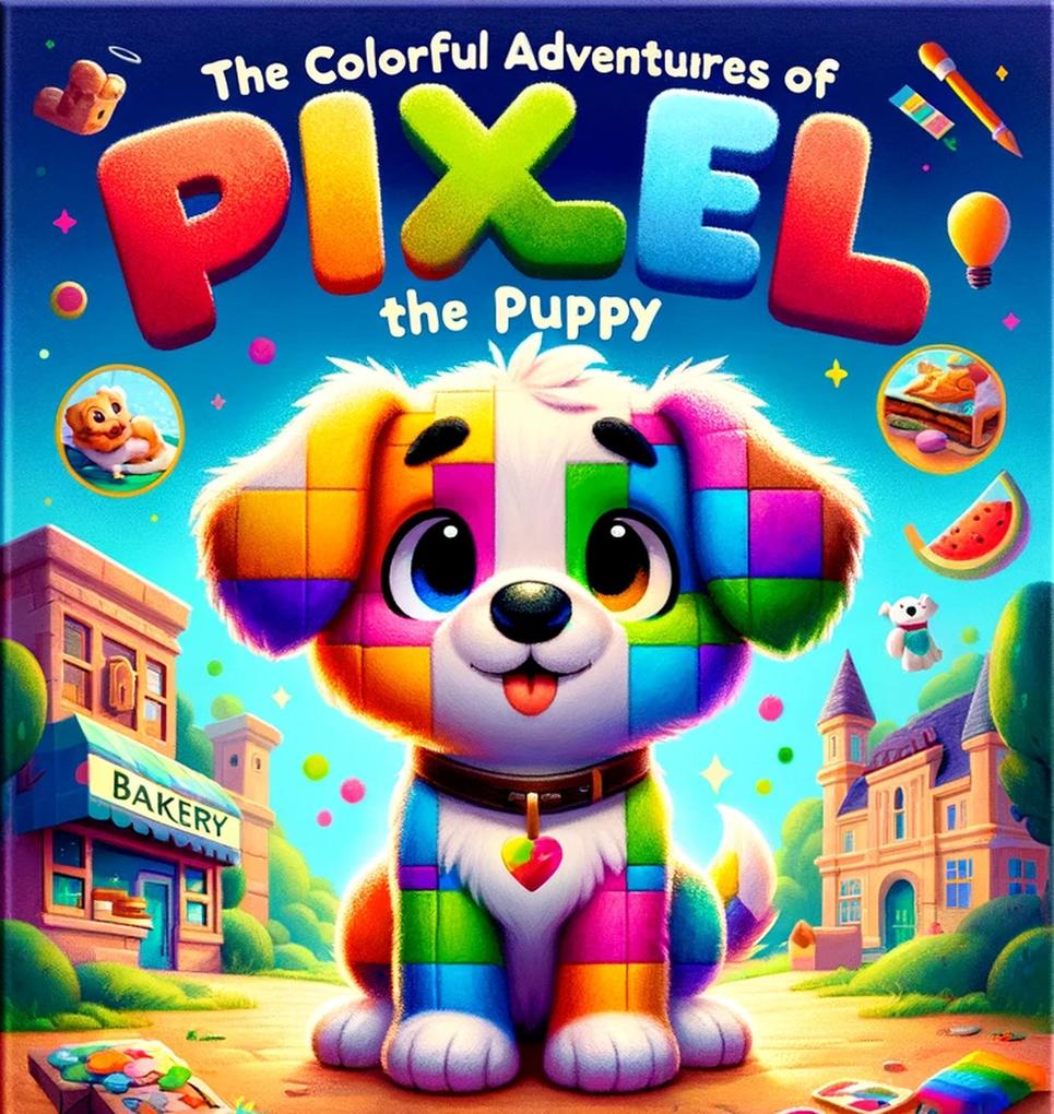 The Colorful Adventures of Pixel the Puppy