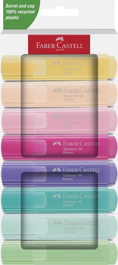 Faber-Castell Textliner 46 Pastell marker 8 pc(s) Multicolour