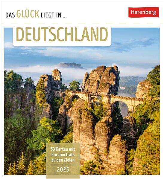 Das Glück liegt in Deutschland Postkartenkalender 2025 - Wochenkalender mit 53 Postkarten 53 besondere Orte entdecken