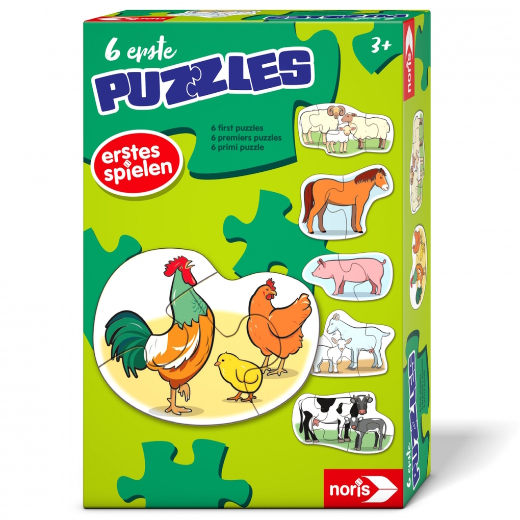 Noris Spiele - 6 erste Puzzles Bauernhoftiere