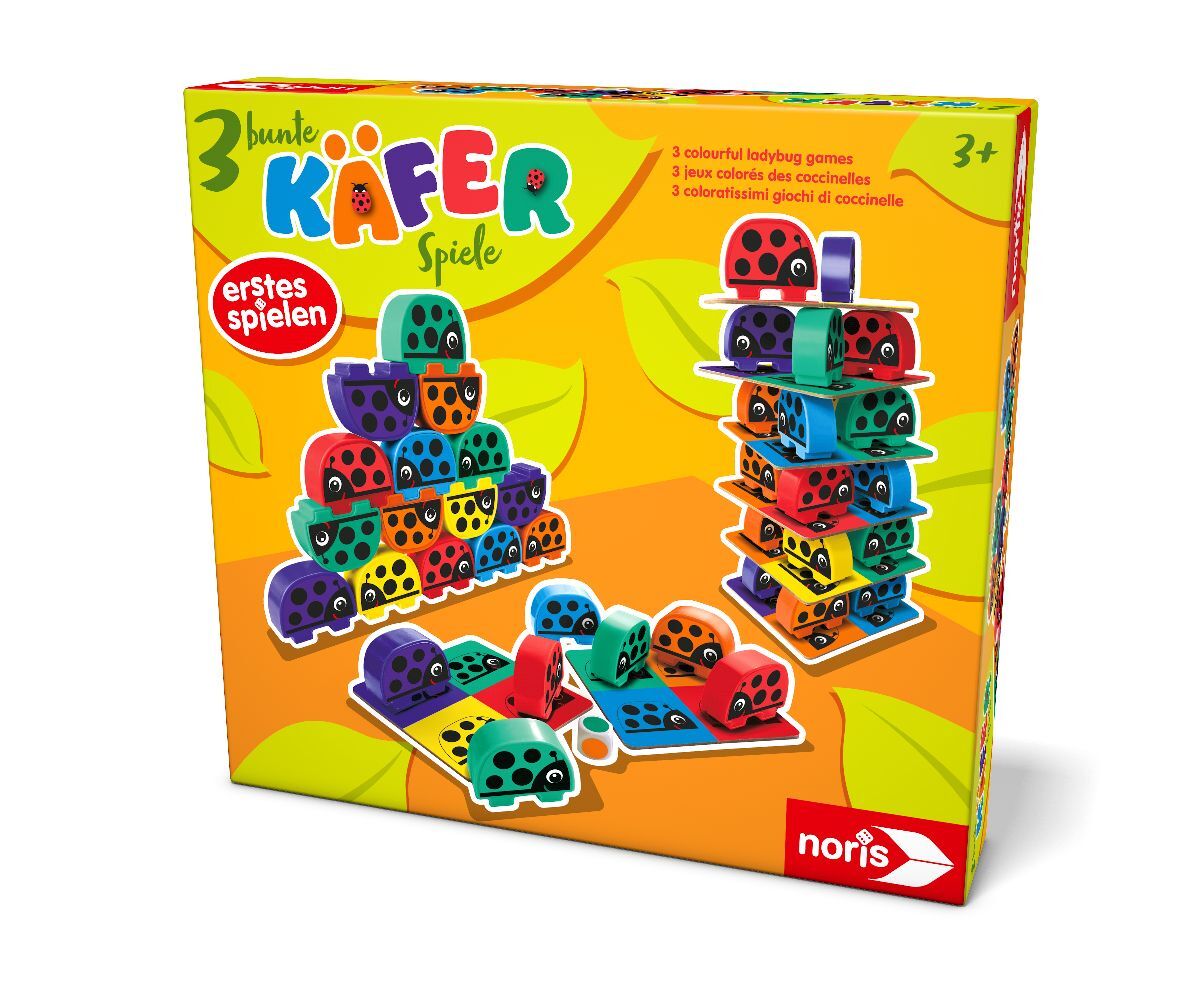 Noris 606012047 - Erstes Spielen 3 bunte Käferspiele ab 3 Jahren