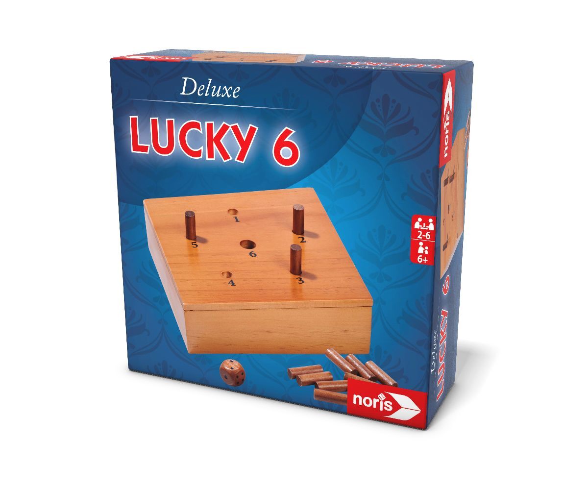 Noris 606102046 - Deluxe Lucky 6 Partyspiel Würfelspiel