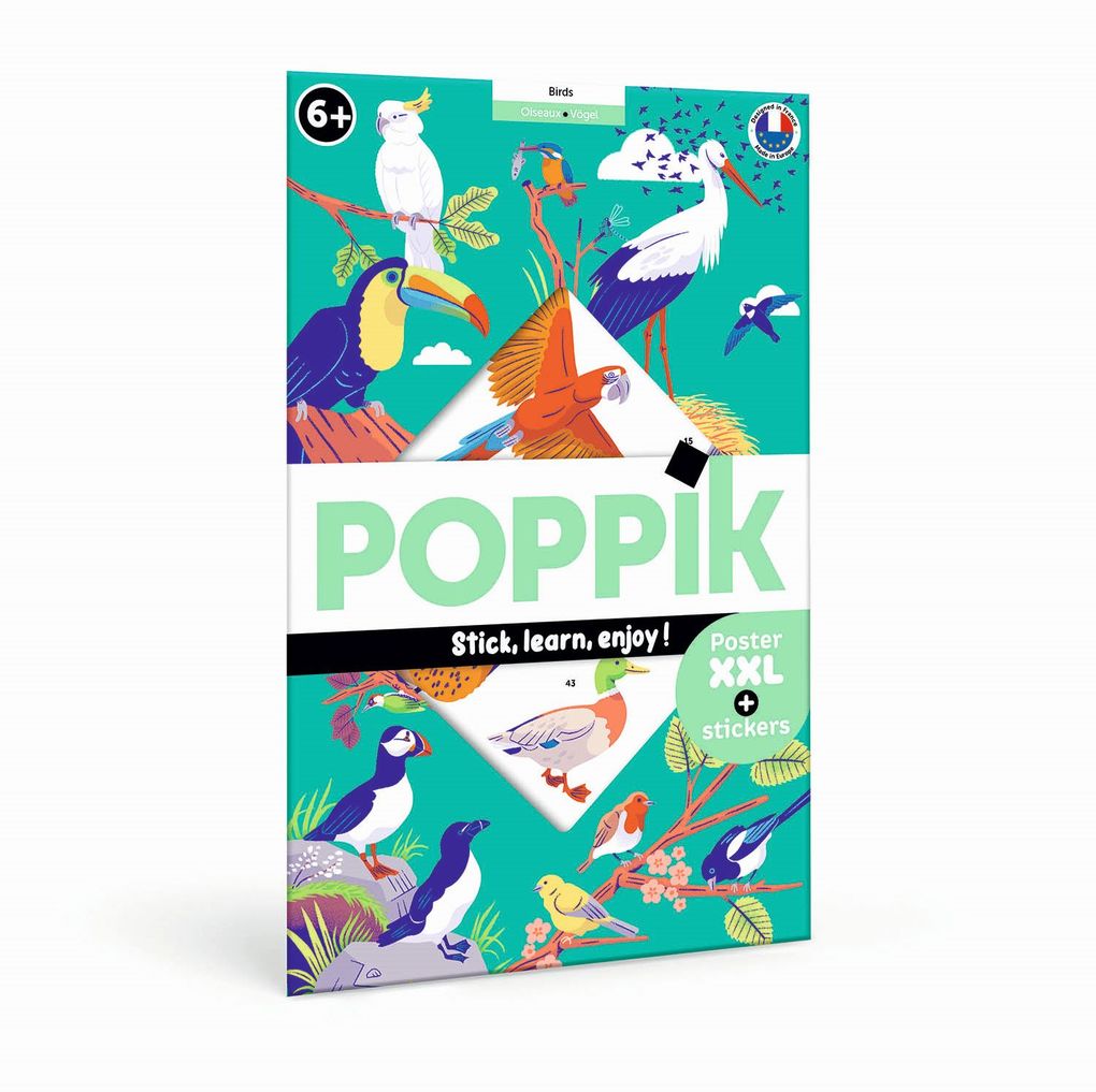 Poppik - Sticker Lernposter Vögel