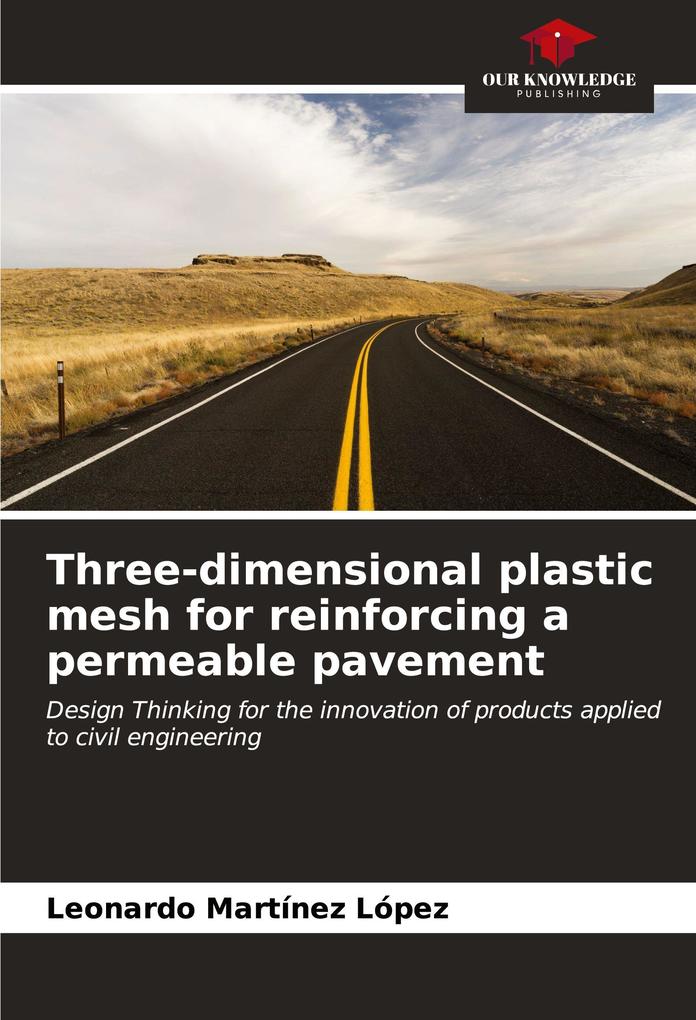 Three-dimensional plastic mesh for reinforcing a permeable pavement