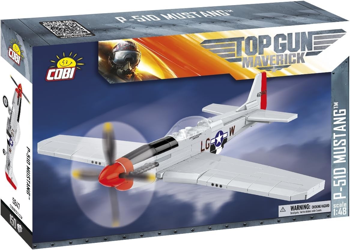 COBI Top Gun Maverick 5847 - P-51D Mustang Film-Flugzeug 150 Klemmbausteine Bausatz
