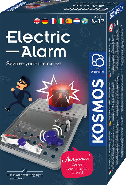 KOSMOS 617349 - Electric-Alarm INT Alarmanlage/Morsegerät Elektronik-Bausatz ab 8 Jahren