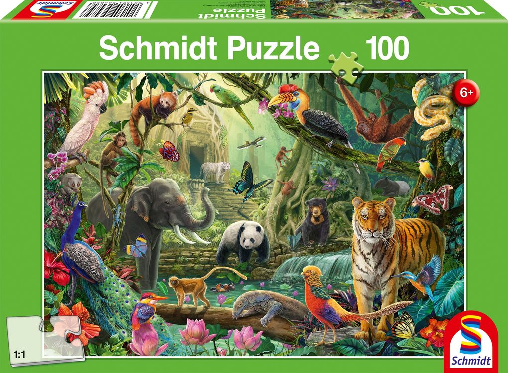 Schmidt Spiele - Bunte Tierwelt im Dschungel 100 Teile