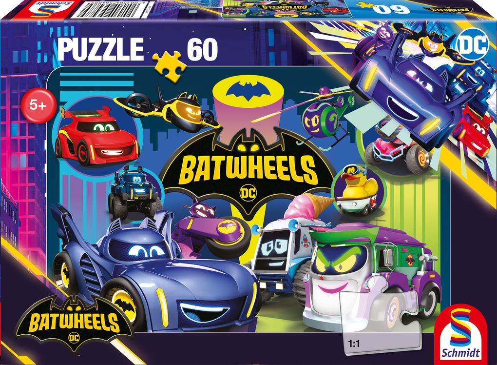 Schmidt Spiele - DC Batwheels: Batmobile gegen Legion der Düser 60 Teile