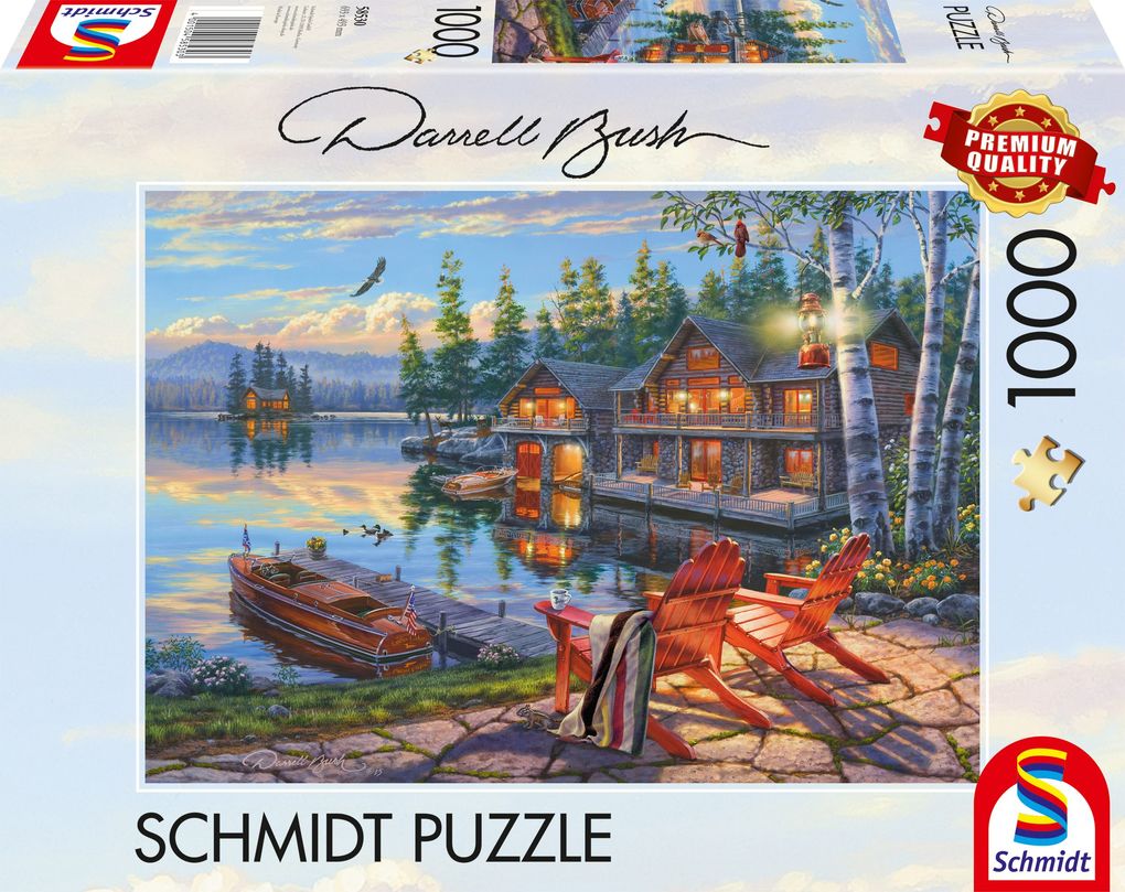 Schmidt Spiele - Darrel Bush: Seeufer am Loon Lake New York 1.000 Teile