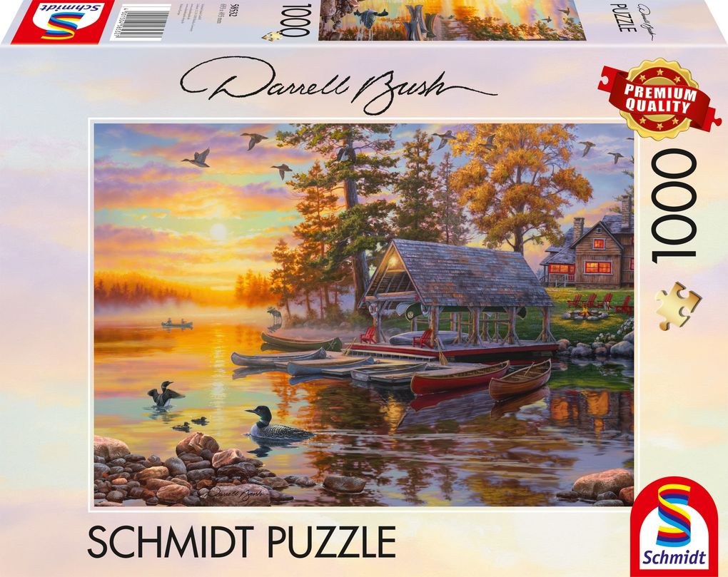 Schmidt Spiele - Darrel Bush: Bootshaus mit Kanus 1.000 Teile