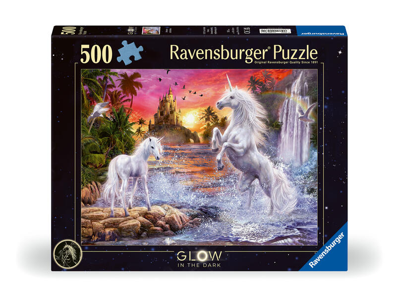 Erwachsenenpuzzle 500 Teile - Einhörner am Fluss