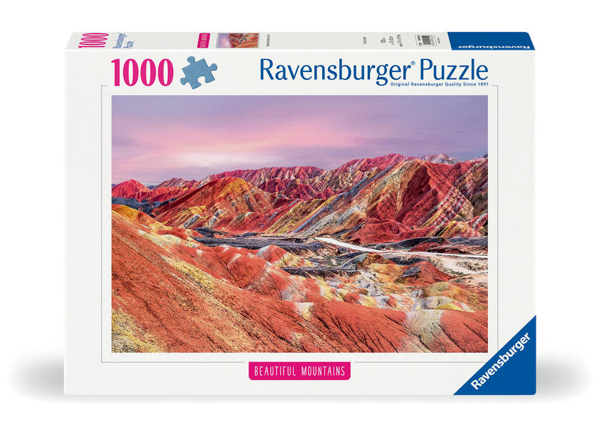Erwachsenenpuzzle 1000 Teile - Regenbogenberge China