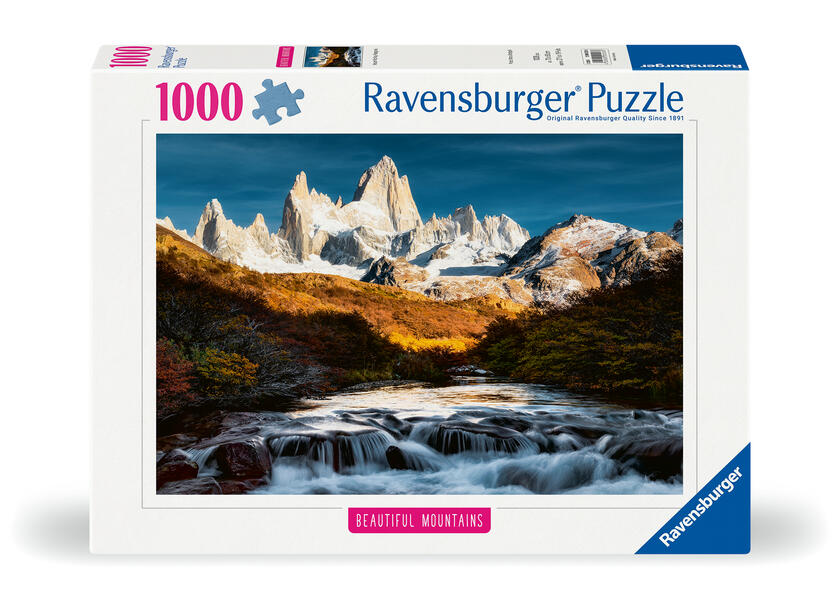 Ravensburger Puzzle 12000253 - Fitz Roy Patagonien - 1000 Teile Puzzle Beautiful Mountains Kollektion für Erwachsene und Kinder ab 14 Jahren