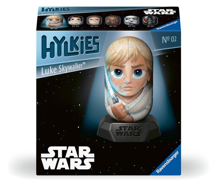 Ravensburger Hylkies: Die neue Sammelfigurenreihe zum selbst zusammenbauen. Figur #02 - Luke Skywalker - Für alle Star Wars Fans - Aufbauen Verlieben Sammeln