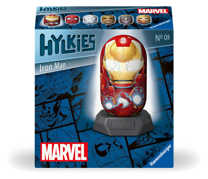 Ravensburger Hylkies: Die neue Sammelfigurenreihe zum selbst zusammenbauen. Figur #08 - Iron Man - Für alle Marvel Universe Fans - Aufbauen Verlieben Sammeln