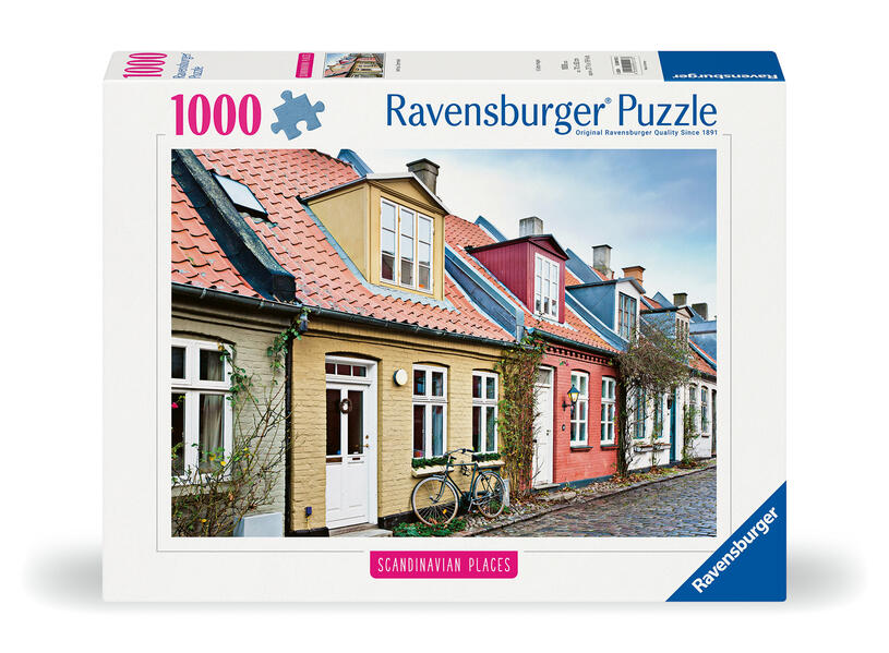 Ravensburger Puzzle Scandinavian Places 12000113 - Häuser in Aarhus Dänemark 1000 Teile Puzzle für Erwachsene und Kinder ab 14 Jahren
