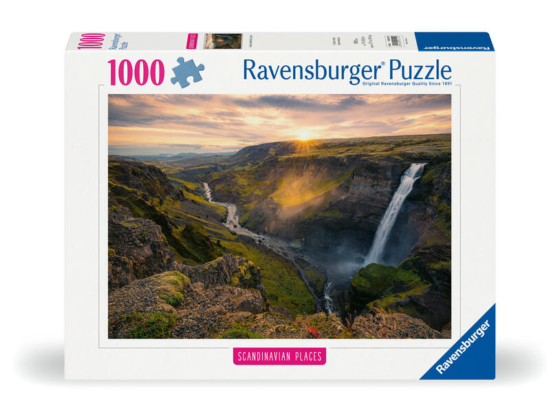 Erwachsenenpuzzle 1000 Teile - Haifoss auf Island