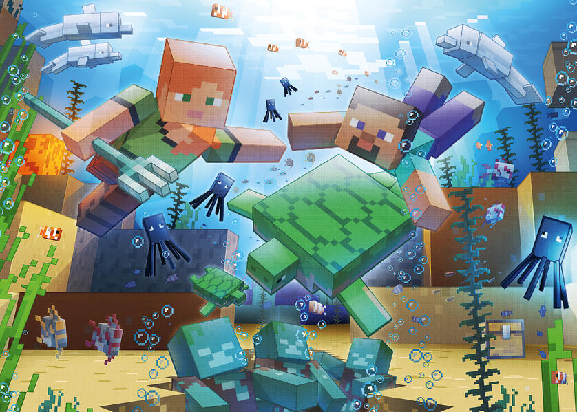 Erwachsenenpuzzle 1000 Teile - Minecraft Mosaic