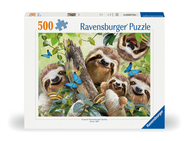 Ravensburger Puzzle 12000203 - Faultier Selfie - 500 Teile Puzzle für Erwachsene und Kinder ab 10 Jahren Puzzle mit Tier-Motiv