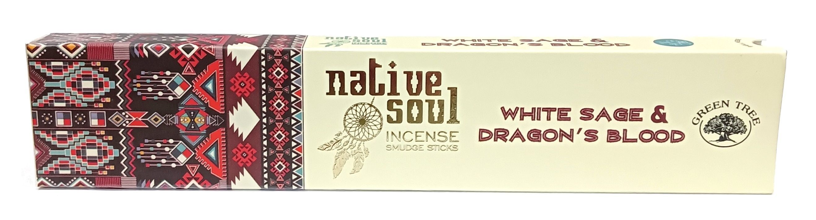 Räucherstäbchen Green Tree Native Soul 'White Sage & Dragons Blood' 15gr.